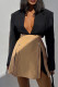 High Waist Zipper Leather Skirt Dress