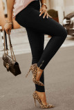 Black Zipped Butt Lifting High Waist Leggings
