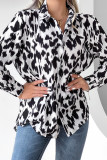 White Leopard Button Down Shirts Unishe Wholesale