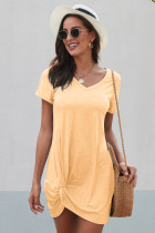 Yellow The Triblend Side Knot Dress