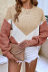 Chervon Color Block Pullover Knit Sweaters