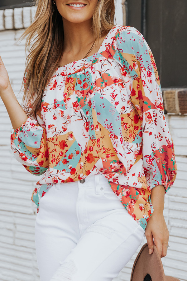 Multicolor Palettes Floral Print Blouse