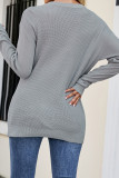 Waffle Knit Twisted Long Sleeves Top