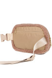 Plain Fluffy Unisex Chest Bag MOQ 3PCS