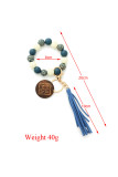 Mama Wooden Beads Tassel Key Ring MOQ 3pcs