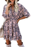 Pink Ruffle Tiered Babydoll Style Mini Dress