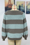 Color Block Striped Loose Pullover Sweaters