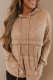 Waffle Knit Kangaroo Pocket Hooded Sweatshirt
