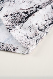 Plus Size Snakeskin Lace Splicing Spaghetti Strap Tank Top