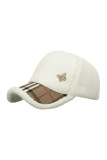 Plaid Contrast Fleece Baseball Hat MOQ 3pcs