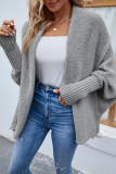 Plain Bat Wing Knit Sweater Cardigans