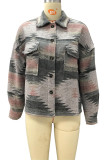 Aztec Print Button Closure Long Sleeve Shacket Women UNISHE Wholesale