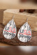 Independence Day USA Print Vintage Leather Earrings Unishe Wholesale MOQ 5pcs