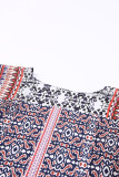 Pink Geometric Print Open Front Kimono