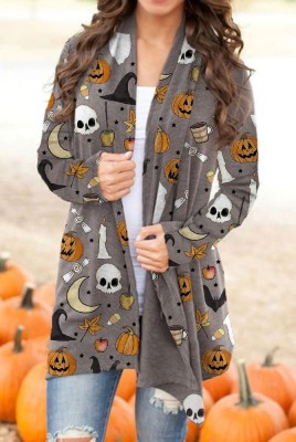 Halloween Pumpking Skull Cardigans