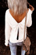White Backless Knot Tops