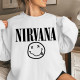 Nirvana Smiley Print O-neck Long Sleeve Sweatshirts Women UNISHE Wholesale