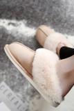 Winter Khaki Warm Fluffy Slippers