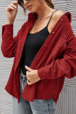 Corduroy Button Down Pocketed Shacket Shirt Women UNISHE Wholesale