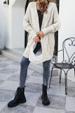 Cable Knit Front Open Cardigan