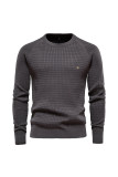 Plain Texture Men's Pullover Sweater