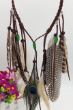Beads and Feather Knit Hair Clips MOQ 5pcs