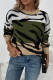 Tiger Stripe Knit Pullover Sweaters