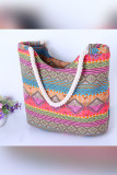 Aztec Print Canvas Tote Bag MOQ 3pcs