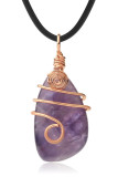Waterdrop Crystals and Stones Necklace MOQ 3pcs