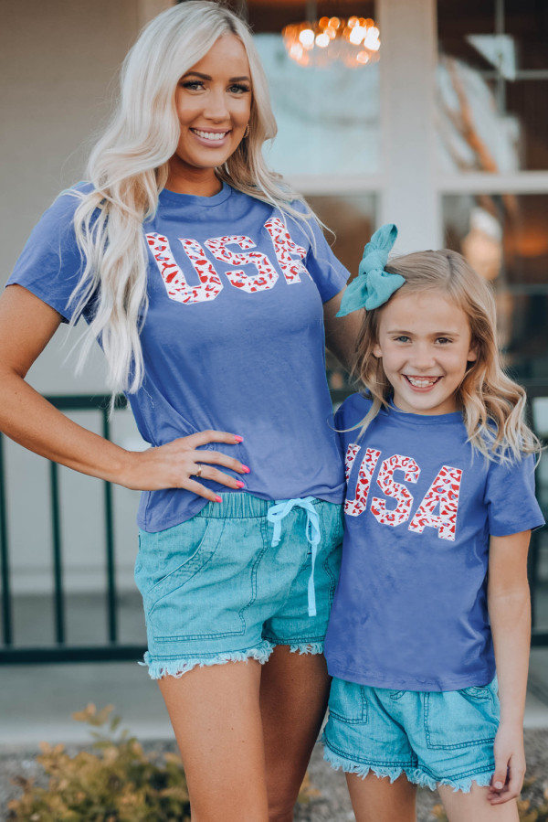 USA Leopard Print T-Shirt