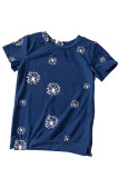 Blue Dandelion Print Little Girl Tee