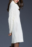 Turtleneck Cable Knitting Sweater Dress