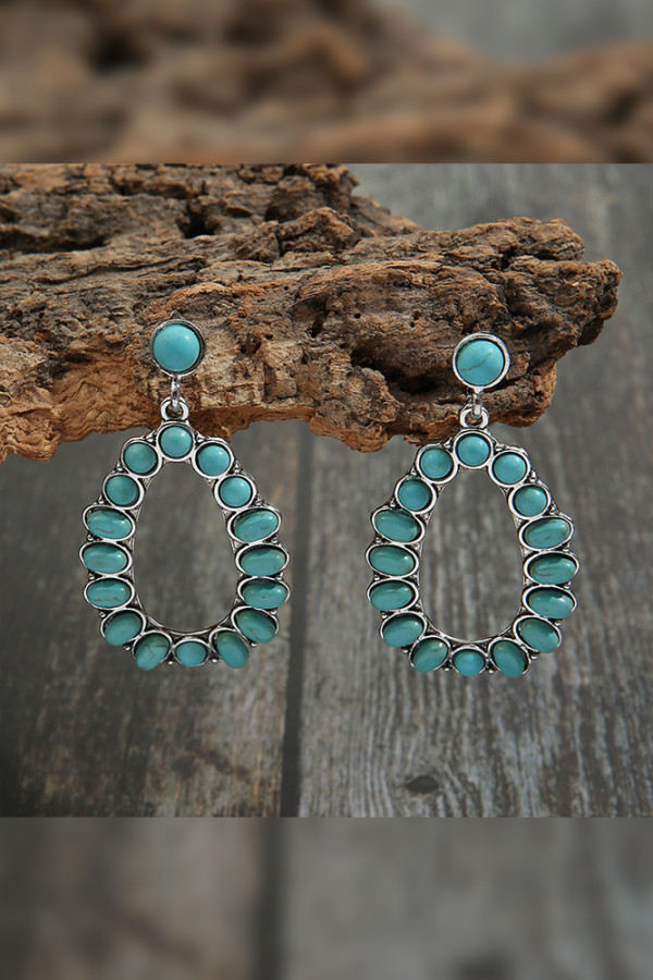 Turquoise Blossom Earrings MOQ 5PCS