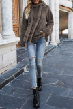Plain Fleece Drawstring Hoodies