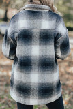 Plaid Pocket Open Button Jackets