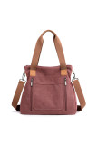 Zipper Closure Pockets Canvas Crossbody Bag MOQ 3pcs