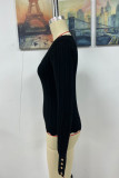 Button Sleeves Square Neck Knit Sweaters
