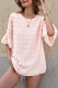 Pink Swiss Dot Tie Blouse