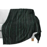 CozyMy Green Leather Look Lines Blankets