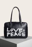 Love&Peace Zipper Leather Hand Bag MOQ 3PCS