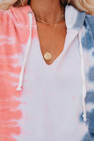 Orange Colorblock The Sun Cotton Blend Tie Dye Hoodie