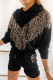 Black Chevron Sequin Pullover Hoodie
