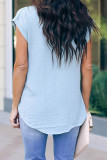 Sky Blue Zip To It Blouse