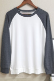 Colorblock O-neck Long Sleeve Top UNISHE Wholesale