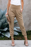 Khaki Pocketed Cotton Joggers