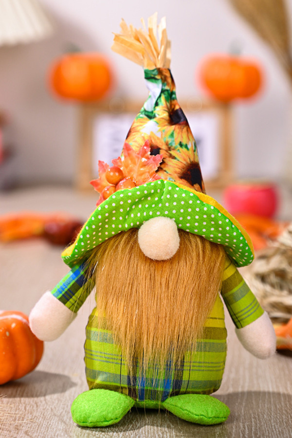 Plaid Sunflower Print Rudolph Doll MOQ 3PCs