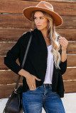 Black Cashmere Blend Convertible Cardigan