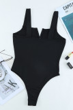 Black Skinny Fit Sleeveless Bodysuit