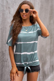Green Tie-dye Print Loose T-shirt