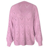 Heart Pattern Hollow Out Sweaters